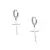 SILVER CROSS DANGLE EARRINGS FOR WOMEN  NEW TREND LADY FASHION JEWELRY