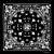 DESIGN FASHION HIP HOP 100% COTTON SKULL BANDANA SQUARE SCARF BLACK PAISLEY BICYCLE HEADBAND