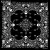 DESIGN FASHION HIP HOP 100% COTTON SKULL BANDANA SQUARE SCARF BLACK PAISLEY BICYCLE HEADBAND