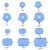 12PCS SILICONE STRETCH LIDS UNIVERSAL SILICONE FOOD WRAP BOWL POT LID SILICONE COVER