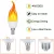LED FLAME EFFECT LIGHT BULB 4 MODES FLICKERING EMULATION HOME GARDEN LAMP