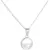 SILVER CRYSTAL ROUND MINIMALIST PENDANT NECKLACES MINIMALIST FINE JEWELRY