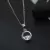 SILVER CRYSTAL ROUND MINIMALIST PENDANT NECKLACES MINIMALIST FINE JEWELRY