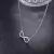 NECKLACE JEWELRY PENDANT SILVER FOR WOMEN LINK CHAIN ZIRCON FINE PARTY