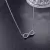 NECKLACE JEWELRY PENDANT SILVER FOR WOMEN LINK CHAIN ZIRCON FINE PARTY