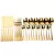 BLACK CUTLERY SET 24 PCS STAINLESS STEEL CUTLERY BOX FORKS KNIVES SPOONS DINNER SET