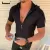 MEN SUMMER CASUAL PLAID TOP SOLID WHITE BLOUSE MENS OPEN STITCH THIN CLOTHES