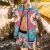 SUMMER SHORT SLEEVE BUTTON SHIRT BEACH SHORTS STREETWEAR  MENS  CASUAL BEACH WEAR CLOTHES