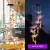 SOLAR LIGHT FANTASY HANGING LAMP WATERPROOF CRYSTAL HUMMINGBIRD BUTTERFLY WIND CHIME LAMP FOR HOME