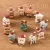 CUTE CHRISTMAS MINIATURES XMAS DECORATION MINI FAMILY ANIMAL MODEL