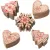 18PCS/LOT DIY WHITE&RED CHRISTMAS WOODEN PENDANTS NOEL ORNAMENTS FOR KIDS CHRISTMAS GIFTS