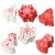 18PCS/Lot DIY White&Red Christmas Wooden Pendants Noel Ornaments For Kids Christmas Gifts
