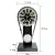 VINTAGE MECHANICAL WIND CHAIN GEAR CLOCK, DECORATIVE METAL BLOCK TIMING CHAIN CLOCK