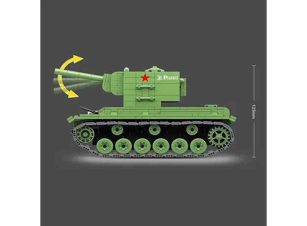 PCS MILITARY SOVIET RUSSIA KV-2 HEAVY TANK – BUILDING BLOCKS MODEL