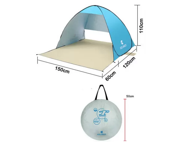 KEUMER AUTOMATIC BEACH TENT UV PROTECTION POP UP SUN SHADE - FAST SHIPPING RUSSIA ISRAEL