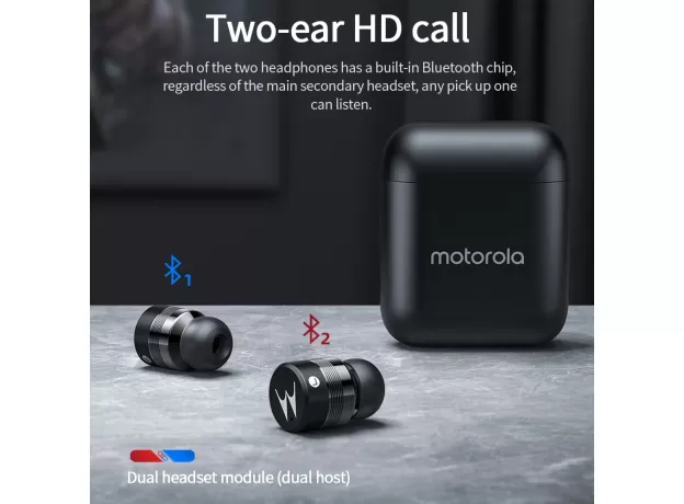 MOTOROLA VERVEBUDS 110 TWS BLUETOOTH 5.0 WIRELESS EARPHONE EARBUDS MINI-IN-EAR VB 110 HEADPHONES