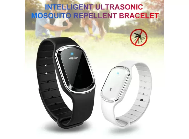 PORTABLE USB RECHARGEABLE MOSQUITO REPELLENT BRACELET – WATERPROOF CAMPING WATCH