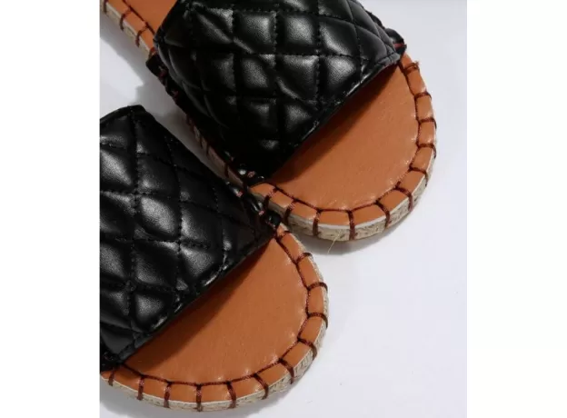 FLAT SANDALS FOR WOMEN ESPADRILLES SUMMER SLIPPERS SLIDES WITH BOW OPEN TOE SLIDERS FLIP FLOPS COMFY BEACH GARDEN CASUAL BLACK