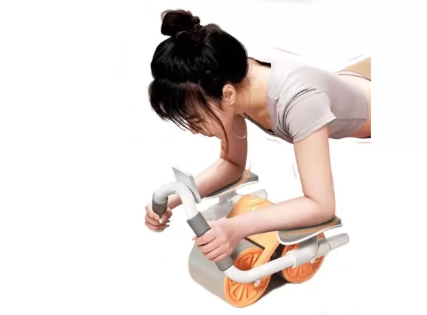 ELBOW SUPPORT AUTOMATIC REBOUND ABDOMINAL WHEEL ABS WORKOUT EQUIPMENT,DOLLY CORE STRENGTHENING TRAINER FITNESS BELLY TRAINING FOR MEN & WOMEN