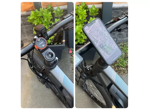 UNIVERSAL ALUMINUM BIKE AND BICYCLE PHONE HOLDER, SECURE STEM MOUNT FOR MTB AND ROAD CYCLING, QUICK ATTACH/DETACH