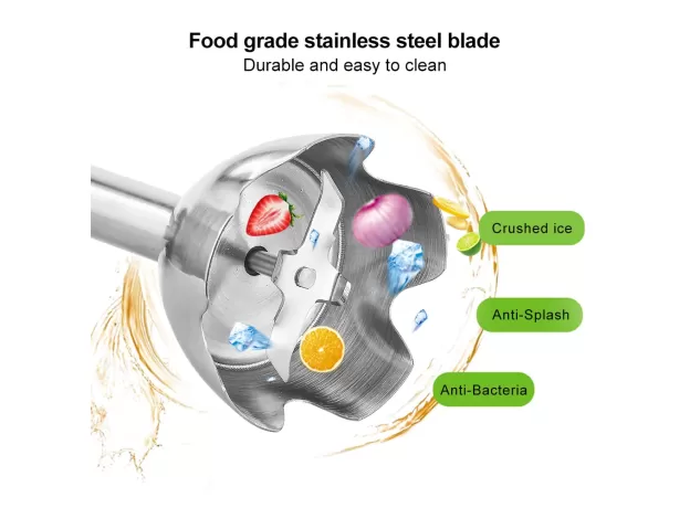 HAND STICK BLENDER MIXER INCLUDES CHOPPER 4 IN 1 HIGH POWER 1200W IMMERSION