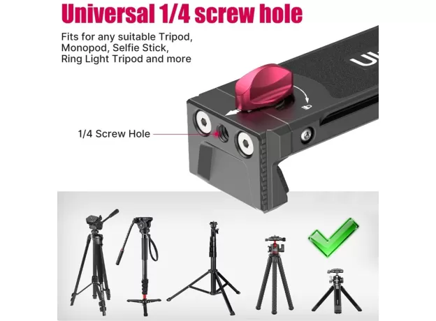 ULANZI U-PAD III UNIVERSAL TABLET MOUNT SECURE METAL CLAMP FOR IPAD PRO 12.9'' AND IPAD AIR ON TRIPODS WITH ARCA 1/4 SCREW