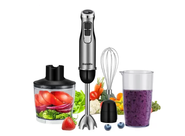 HAND STICK BLENDER MIXER INCLUDES CHOPPER 4 IN 1 HIGH POWER 1200W IMMERSION