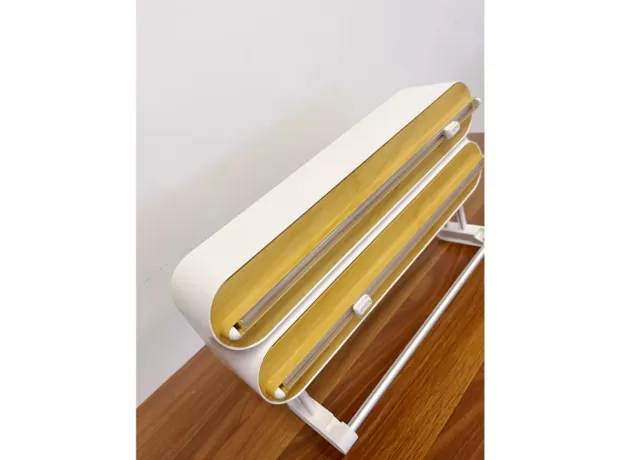 MAGNETIC PLASTIC WRAP DISPENSER WITH CUTTER - REFILLABLE ALUMINUM TIN FOIL AND PLASTIC WRAP ORGANIZER FOR KITCHEN
