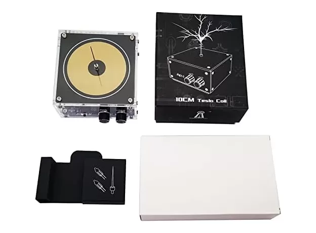 MUSIC TESLA COIL WIRELESS TRANSMISSION EXPERIMENT ARC PLASMA COIL DESKTOP TOY