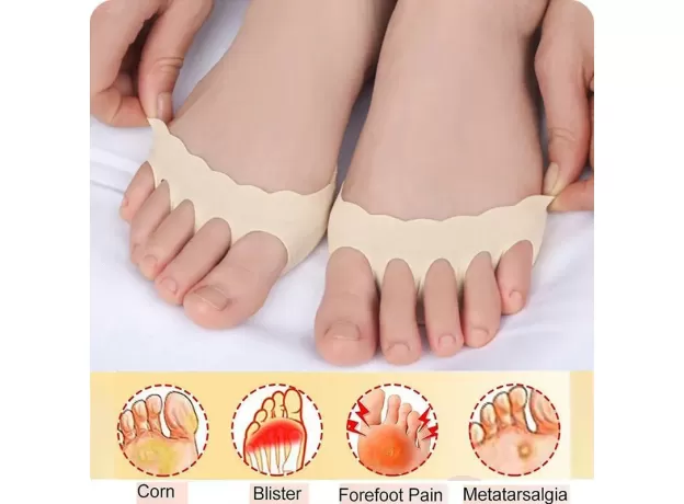 1 PAIRS BALL OF FOOT CUSHIONS PADS, HONEYCOMB FABRIC FOREFOOT PADS FOR METATARSAL PADS,NO SHOW WOMEN'S HALF SOCKS PADS INVISIBLE TOE TOPPER LINER SOCKS SPONGE CUSHION