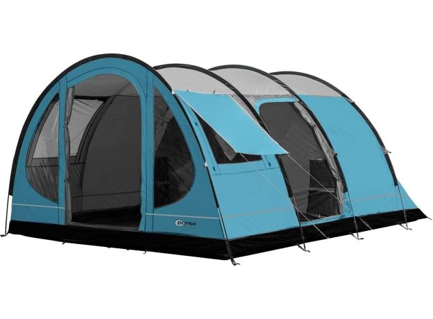 Portal Outdoors Gamma 5: Large Tunnel Tent with Roll-up Blinds, Fibreglass Poles