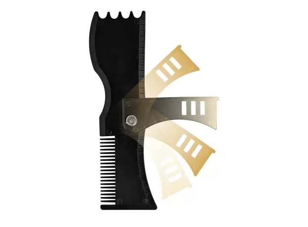 5 IN 1 BEARD SHAPER KIT - PREMIUM SHAPING TOOL - 100% CLEAR | MANY STYLES - BEARD/HAIR LINEUP