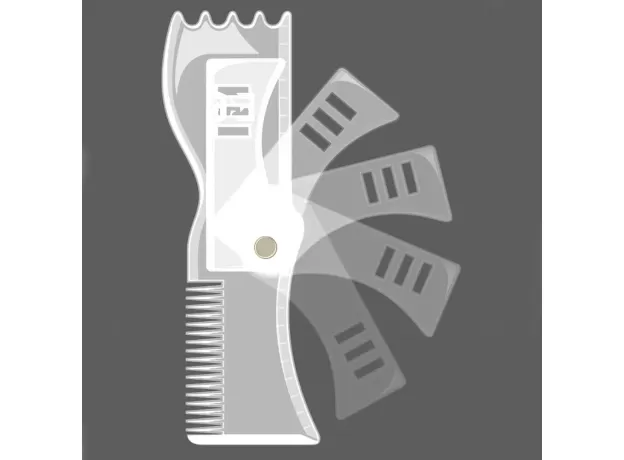 5 IN 1 BEARD SHAPER KIT - PREMIUM SHAPING TOOL - 100% CLEAR | MANY STYLES - BEARD/HAIR LINEUP