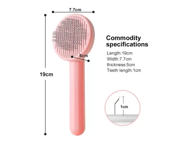 CAT BRUSH FOR SHEDDING, DOG SELF CLEANING SLICKER GROOMING BRUSHES FOR DOGS CATS PET BRUSH TOOL GENTLY REMOVES LOOSE UNDERCOAT PETS HAIR SLICKER BRUSH FOR PET MASSAGE
