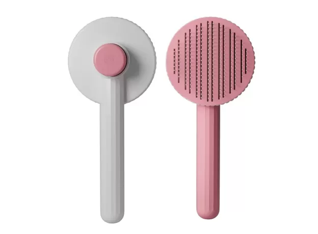 CAT BRUSH FOR SHEDDING, DOG SELF CLEANING SLICKER GROOMING BRUSHES FOR DOGS CATS PET BRUSH TOOL GENTLY REMOVES LOOSE UNDERCOAT PETS HAIR SLICKER BRUSH FOR PET MASSAGE