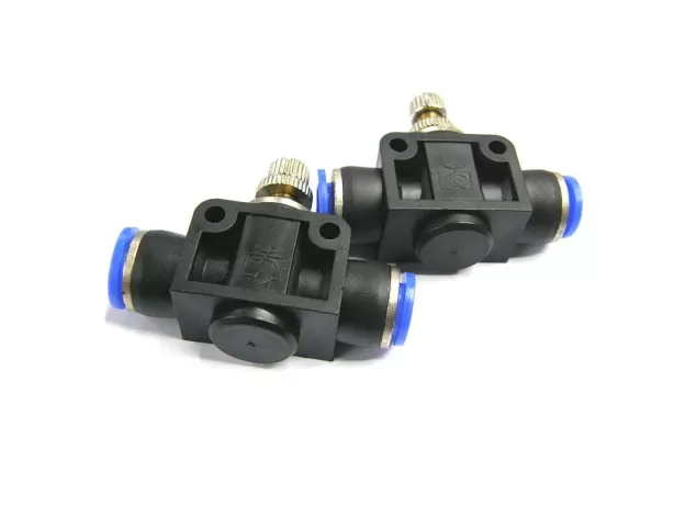 1/4”TUBE OD X 1/4”TUBE OD AIR FLOW CONTROL VALVE,SPEED CONTROLLER UNION STRAIGHT WITH PUSH-TO-CONNECT FITTING,SCF 1/4"