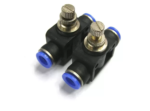 1/4”TUBE OD X 1/4”TUBE OD AIR FLOW CONTROL VALVE,SPEED CONTROLLER UNION STRAIGHT WITH PUSH-TO-CONNECT FITTING,SCF 1/4"