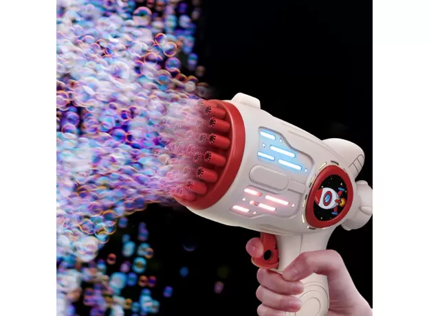 BUBBLE GUN ROCKET SOAP BLASTER MACHINE, BAZOOKA BUBBLE LAUNCHER BLOWER TOYS FOR KIDS OUTDOOR INDOOR, BUBBLE MAKER FOR PARTY BIRTHDAY WEDDING