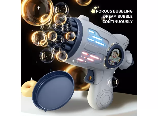 BUBBLE GUN ROCKET SOAP BLASTER MACHINE, BAZOOKA BUBBLE LAUNCHER BLOWER TOYS FOR KIDS OUTDOOR INDOOR, BUBBLE MAKER FOR PARTY BIRTHDAY WEDDING