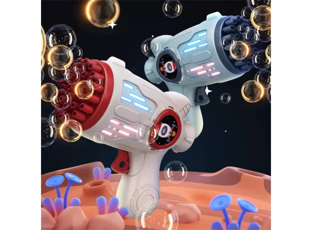 BUBBLE GUN ROCKET SOAP BLASTER MACHINE, BAZOOKA BUBBLE LAUNCHER BLOWER TOYS FOR KIDS OUTDOOR INDOOR, BUBBLE MAKER FOR PARTY BIRTHDAY WEDDING