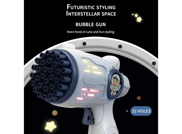 BUBBLE GUN ROCKET SOAP BLASTER MACHINE, BAZOOKA BUBBLE LAUNCHER BLOWER TOYS FOR KIDS OUTDOOR INDOOR, BUBBLE MAKER FOR PARTY BIRTHDAY WEDDING