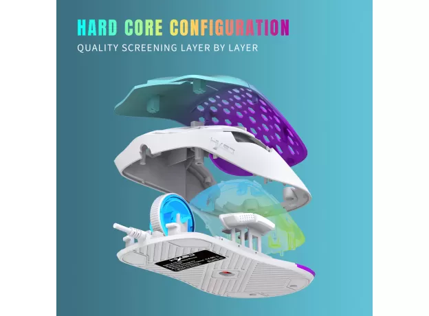 USB WIRED GAMING MOUSE RGB GAMER HOLLOW OUT MOUSES ADJUSTABLE 3600 DPI HONEYCOMB MACRO PROGRAMMABLE ERGONOMIC MICE FOR PUBG