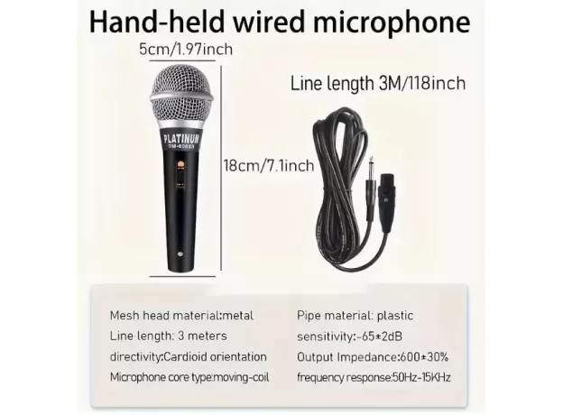 PROFESSIONAL DYNAMIC WIRED MICROPHONE LIVE DYNAMIC MICROPHONE