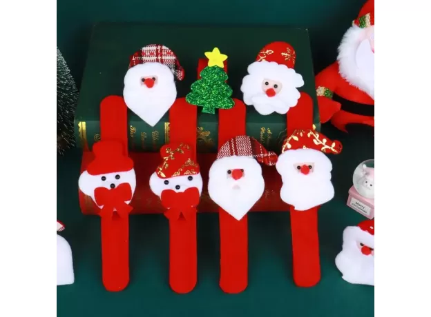 DURABLE CHRISTMAS LED WRISTBANDS SLAP BRACELETS FOR KIDS PERFECT FOR HOLIDAY CELEBRATIONS MUST HAVE ACCESSORIES CHRISTMAS PARTY SUPPLIES