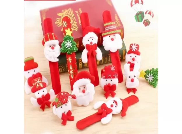 DURABLE CHRISTMAS LED WRISTBANDS SLAP BRACELETS FOR KIDS PERFECT FOR HOLIDAY CELEBRATIONS MUST HAVE ACCESSORIES CHRISTMAS PARTY SUPPLIES