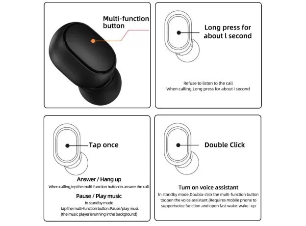 NEW XIAOMI REDMI AIRDOTS 2 WIRELESS BLUETOOTH HEADSET WITH MIC EARBUDS AIRDOTS 2 FONE BLUETOOTH EARPHONES WIRELESS HEADPHONES
