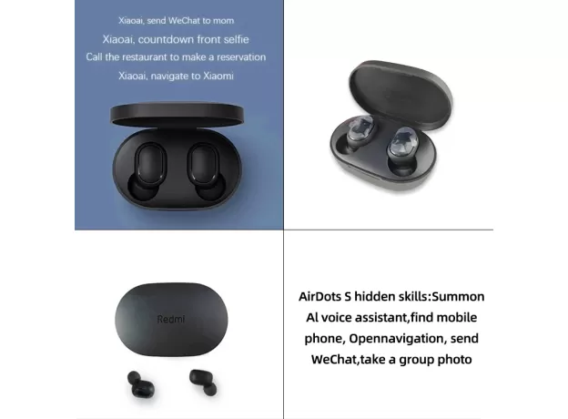 NEW XIAOMI REDMI AIRDOTS 2 WIRELESS BLUETOOTH HEADSET WITH MIC EARBUDS AIRDOTS 2 FONE BLUETOOTH EARPHONES WIRELESS HEADPHONES