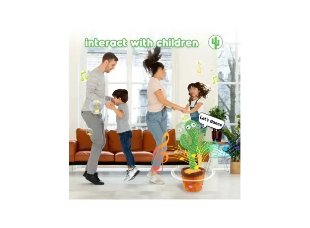 1PC-DANCING TALKING CACTUS TOYS FOR BABY BOYS AND GIRLS, SINGING MIMICKING RECORDING REPEATING WHAT YOU SAY SUNNY CACTUS UP PLUS