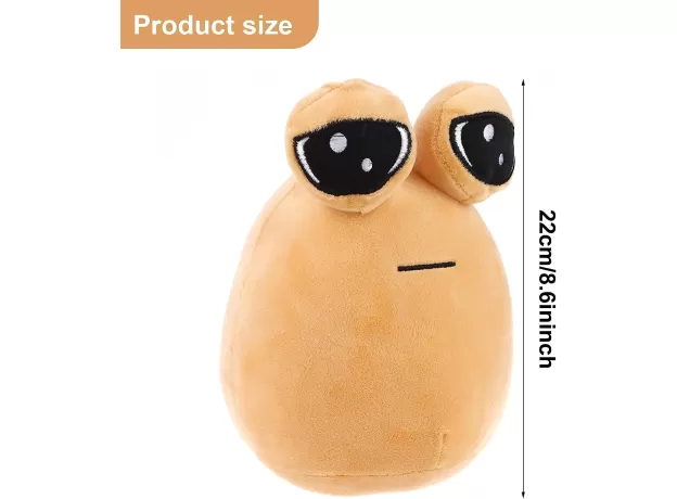 22CM/8.6IN POU PLUSH CARTOON ALIEN TOY KAWAII STUFFED ANIMAL DOLL HOT GAME FIGURE GIFTS FOR FANS