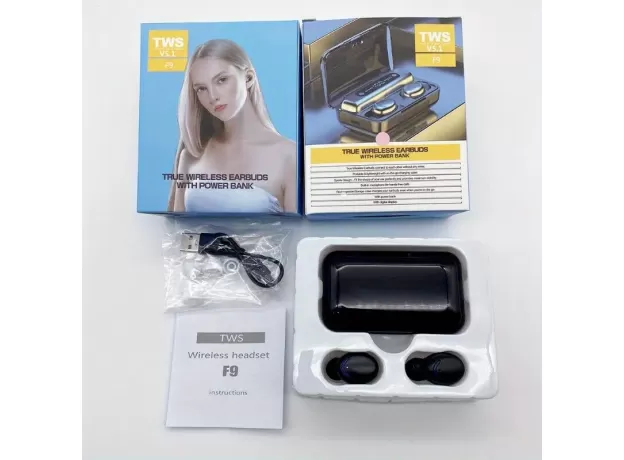 WATERPROOF IN-EAR HI-FI STEREO WIRELESS SPORTS EARBUDS, NOISE CANCELLATION GAMING HEADSET